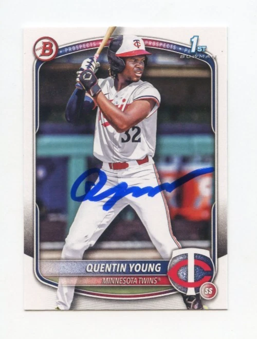 QUENTIN YOUNG SIGNED AUTOGRAPHED 2025 BOWMAN DRAFT BASEBALL CARD AUTO