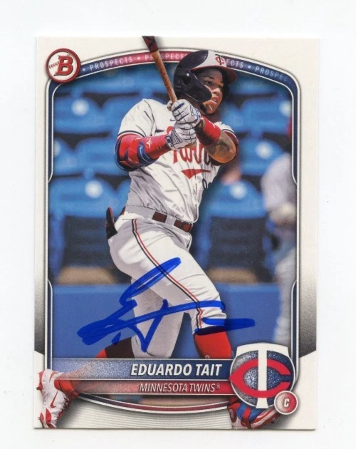 EDUARDO TAIT SIGNED AUTOGRAPHED 2025 BOWMAN DRAFT BASEBALL CARD AUTO