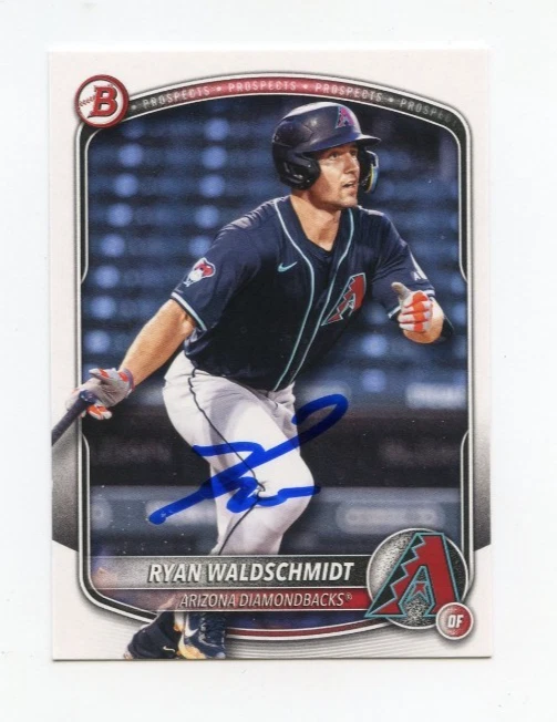 RYAN WALDSCHMIDT SIGNED AUTOGRAPHED 2025 BOWMAN DRAFT BASEBALL CARD AUTO