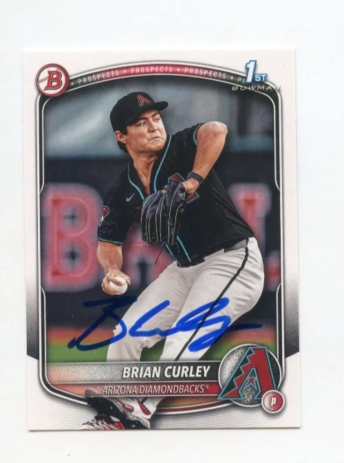 BRIAN CURLEY SIGNED AUTOGRAPHED 2025 BOWMAN DRAFT BASEBALL CARD AUTO