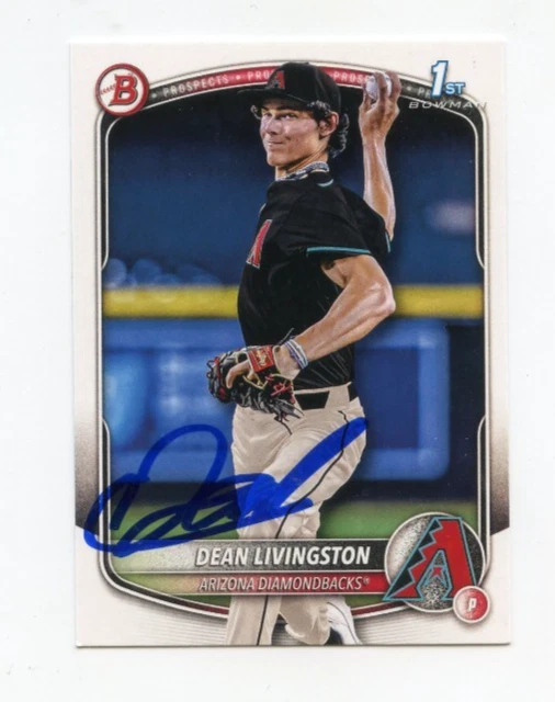 DEAN LIVINGSTON SIGNED AUTOGRAPHED 2025 BOWMAN DRAFT BASEBALL CARD AUTO