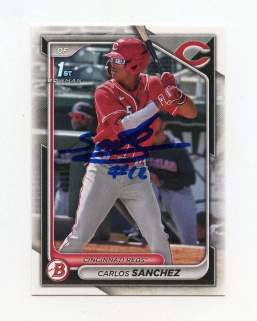 CARLOS SANCHEZ SIGNED AUTOGRAPHED 2024 BOWMAN BASEBALL CARD AUTO