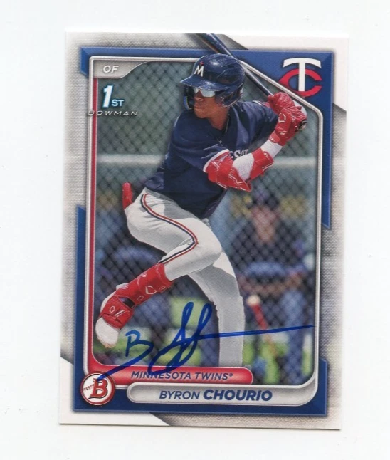 BYRON CHOURIO SIGNED AUTOGRAPHED 2024 BOWMAN BASEBALL CARD AUTO