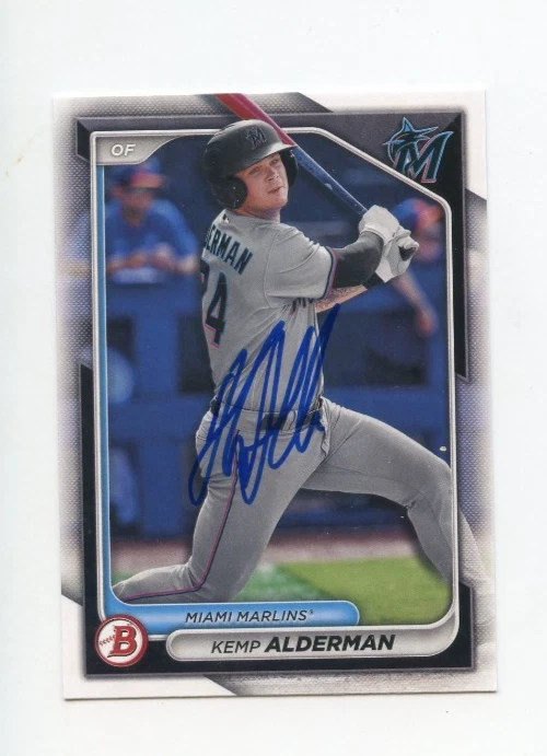 KEMP ALDERMAN SIGNED AUTOGRAPHED 2024 BOWMAN BASEBALL CARD AUTO