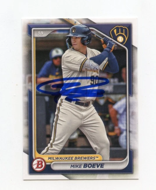 MIKE BOEVE SIGNED AUTOGRAPHED 2024 BOWMAN BASEBALL CARD AUTO
