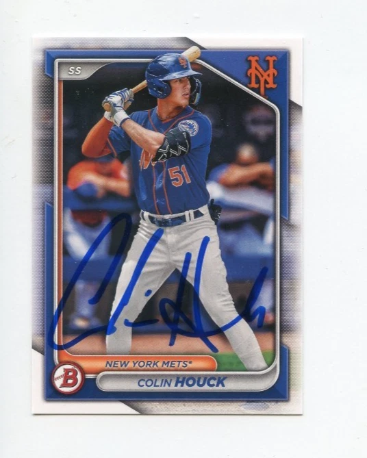 COLIN HOUCK SIGNED AUTOGRAPHED 2024 BOWMAN BASEBALL CARD AUTO