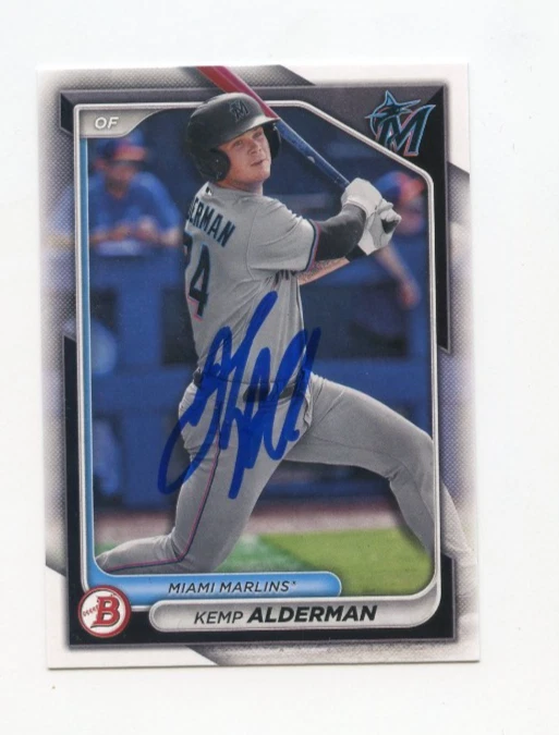 KEMP ALDERMAN SIGNED AUTOGRAPHED 2024 BOWMAN BASEBALL CARD AUTO