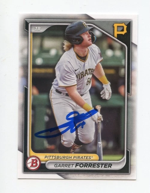GARRET FORRESTER SIGNED AUTOGRAPHED 2024 BOWMAN BASEBALL CARD AUTO