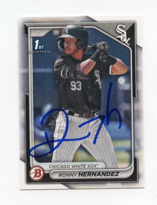 RONNY HERNANDEZ SIGNED AUTOGRAPHED 2024 BOWMAN BASEBALL CARD AUTO