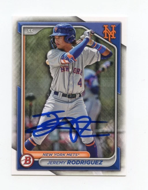 JEREMY RODRIGUEZ SIGNED AUTOGRAPHED 2024 BOWMAN DRAFT BASEBALL CARD AUTO