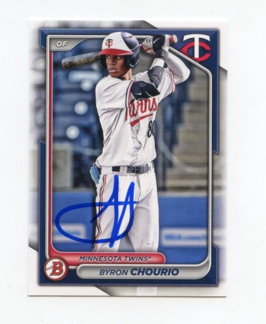 BYRON CHOURIO SIGNED AUTOGRAPHED 2024 BOWMAN DRAFT BASEBALL CARD AUTO
