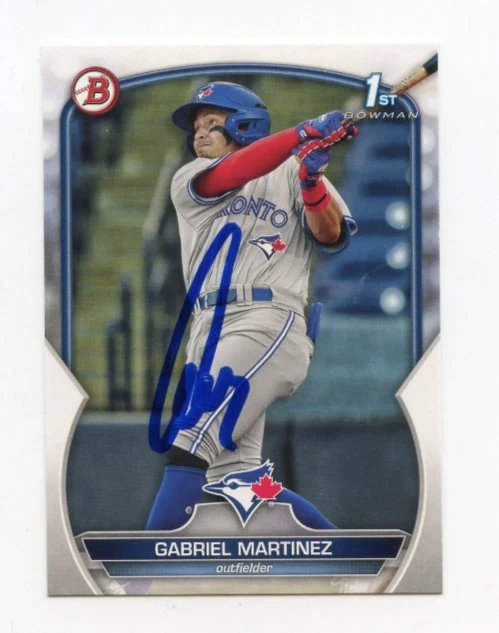 GABRIEL MARTINEZ SIGNED AUTOGRAPHED 2023 BOWMAN BASEBALL CARD AUTO