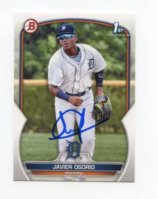 JAVIER OSORIO SIGNED AUTOGRAPHED 2023 BOWMAN BASEBALL CARD AUTO