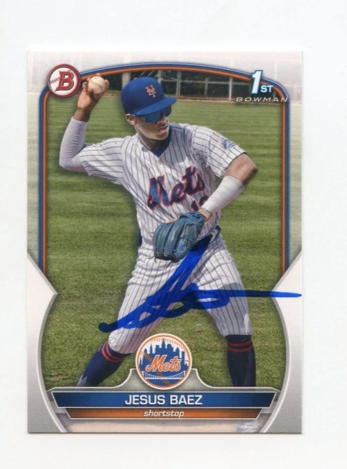 JESUS BAEZ SIGNED AUTOGRAPHED 2023 BOWMAN BASEBALL CARD AUTO