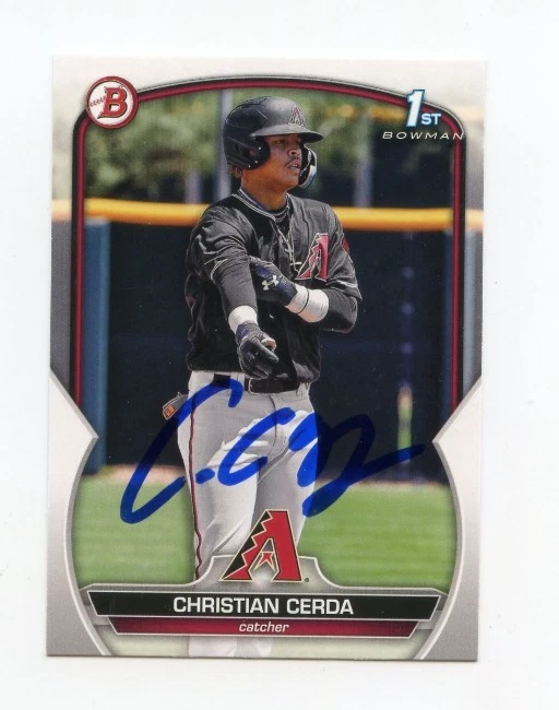 CHRISTIAN CERDA SIGNED AUTOGRAPHED 2023 BOWMAN BASEBALL CARD AUTO