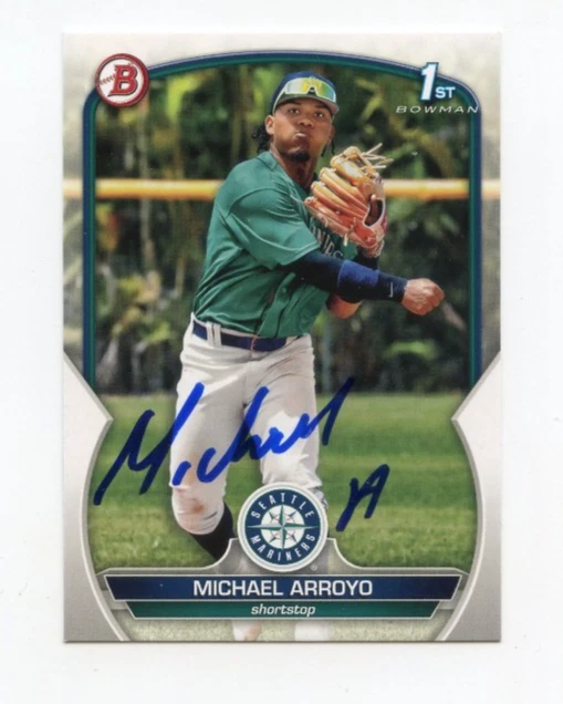 MICHAEL ARROYO SIGNED AUTOGRAPHED 2023 BOWMAN BASEBALL CARD AUTO