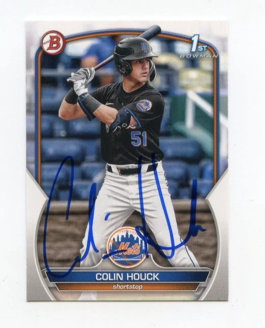 COLIN HOUCK SIGNED AUTOGRAPHED 2023 BOWMAN DRAFT BASEBALL CARD AUTO