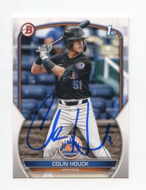 COLIN HOUCK SIGNED AUTOGRAPHED 2023 BOWMAN DRAFT BASEBALL CARD AUTO