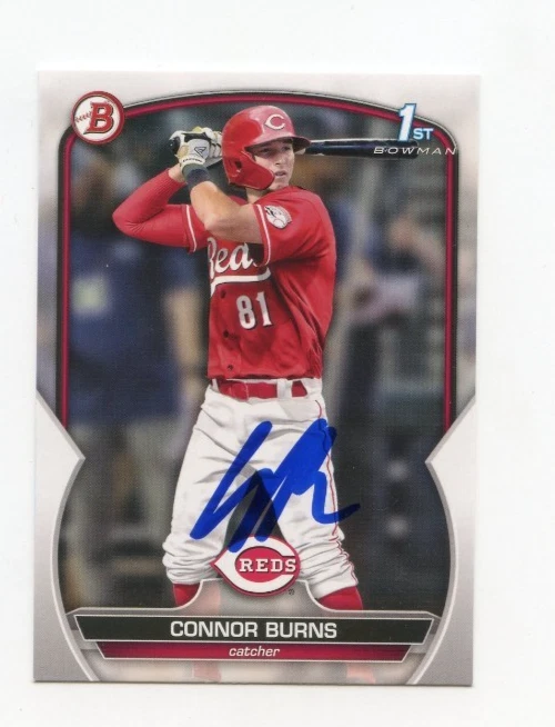 CONNOR BURNS SIGNED AUTOGRAPHED 2023 BOWMAN DRAFT BASEBALL CARD AUTO