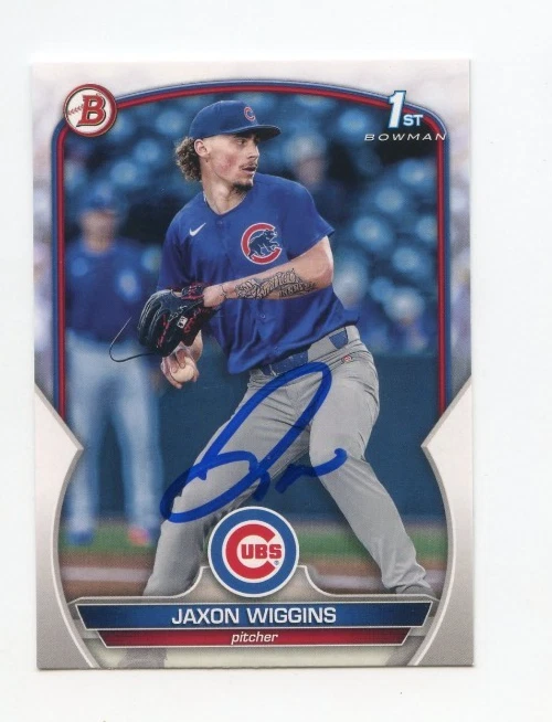 JAXON WIGGINS SIGNED AUTOGRAPHED 2023 BOWMAN DRAFT BASEBALL CARD AUTO