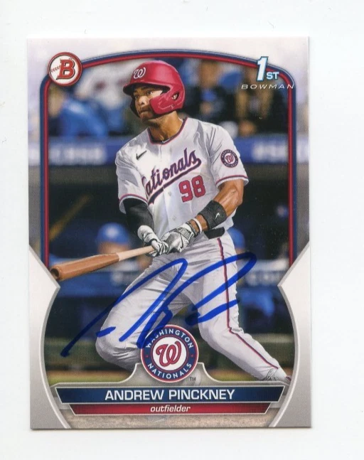 ANDREW PINCKNEY SIGNED AUTOGRAPHED 2023 BOWMAN DRAFT BASEBALL CARD AUTO