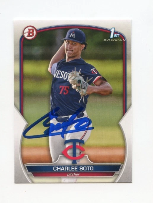 CHARLEE SOTO SIGNED AUTOGRAPHED 2023 BOWMAN DRAFT BASEBALL CARD AUTO