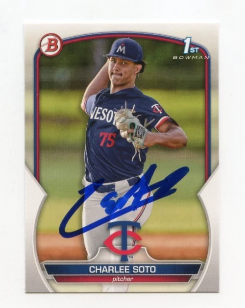 CHARLEE SOTO SIGNED AUTOGRAPHED 2023 BOWMAN DRAFT BASEBALL CARD AUTO