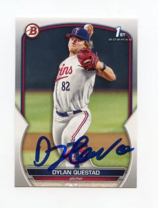 DYLAN QUESTAD SIGNED AUTOGRAPHED 2023 BOWMAN DRAFT BASEBALL CARD AUTO