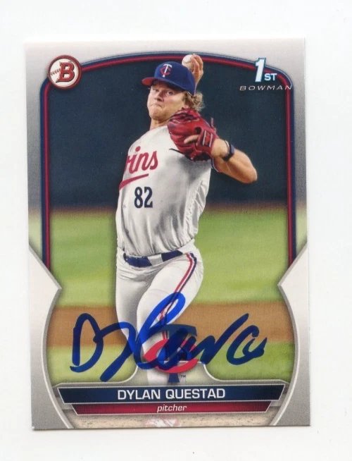 DYLAN QUESTAD SIGNED AUTOGRAPHED 2023 BOWMAN DRAFT BASEBALL CARD AUTO