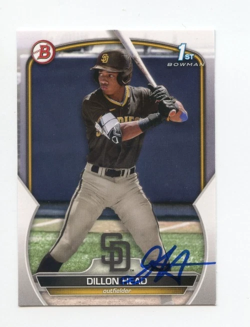DILLON HEAD SIGNED AUTOGRAPHED 2023 BOWMAN DRAFT BASEBALL CARD AUTO