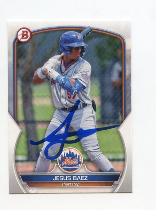 JESUS BAEZ SIGNED AUTOGRAPHED 2023 BOWMAN DRAFT BASEBALL CARD AUTO