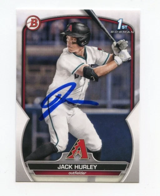 JACK HURLEY SIGNED AUTOGRAPHED 2023 BOWMAN DRAFT BASEBALL CARD AUTO
