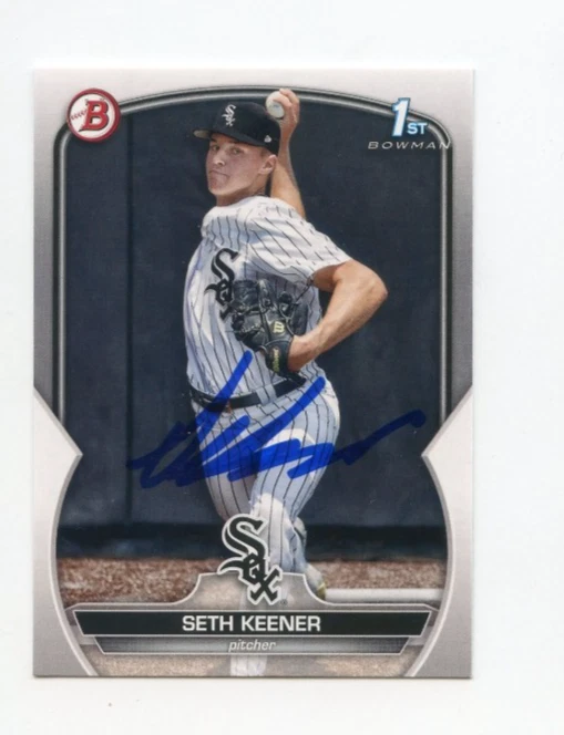 SETH KEENER SIGNED AUTOGRAPHED 2023 BOWMAN DRAFT BASEBALL CARD AUTO