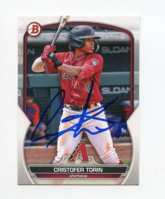 CRISTOFER TORIN SIGNED AUTOGRAPHED 2023 BOWMAN DRAFT BASEBALL CARD AUTO