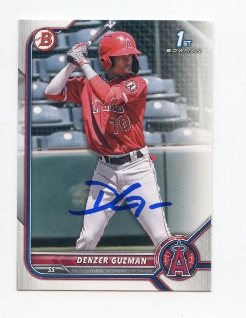 DENZER GUZMAN SIGNED AUTOGRAPHED 2022 BOWMAN BASEBALL CARD AUTO