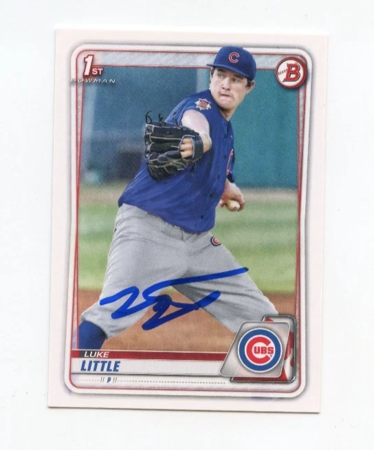 LUKE LITTLE SIGNED AUTOGRAPHED 2020 BOWMAN DRAFT BASEBALL CARD AUTO