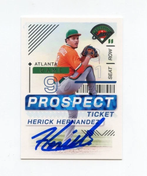 HERICK HERNANDEZ SIGNED 2024 PANINI PROSEPCT EDITION BASEBALL CARD AUTO