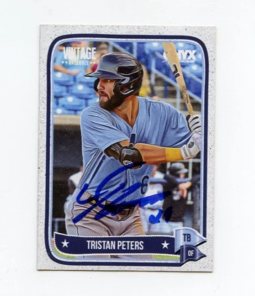 TRISTAN PETERS SIGNED 2024 ONYX VINTAGE BASEBALL CARD AUTO