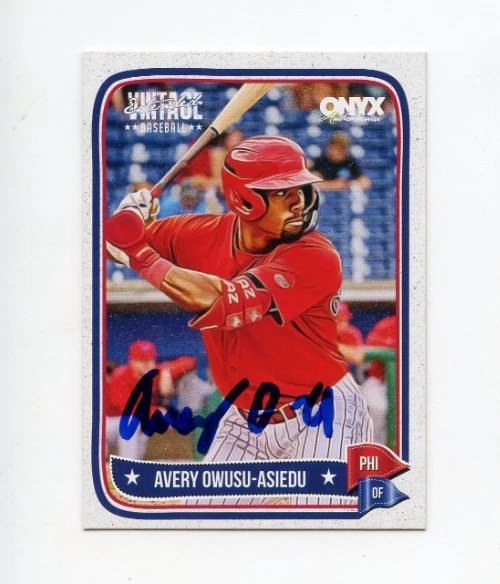 AVERY OWUSU-ASIEDU SIGNED AUTOGRAPHED 2024 ONYX VINTAGE BASEBALL CARD AUTO