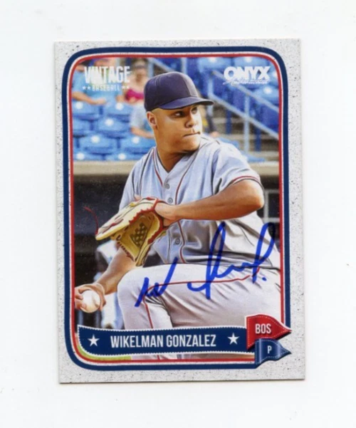 WIKELMAN GONZALEZ SIGNED AUTOGRAPHED 2024 ONYX VINTAGE BASEBALL CARD AUTO