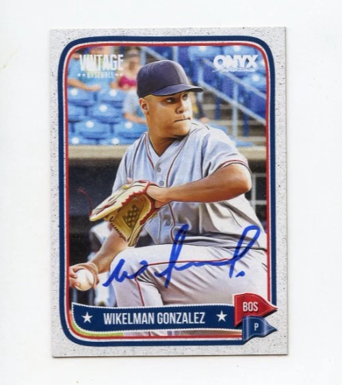WIKELMAN GONZALEZ SIGNED AUTOGRAPHED 2024 ONYX VINTAGE BASEBALL CARD AUTO