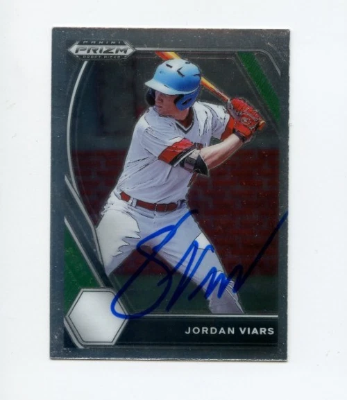 JORDAN VIARS SIGNED AUTOGRAPHED 2021 PANINI PRIZM DRAFT PICK BASEBALL CARD AUTO