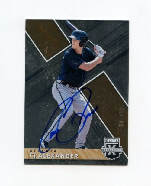 CJ ALEXANDER SIGNED 2019 PANINI ELITE BASEBALL CARD AUTO