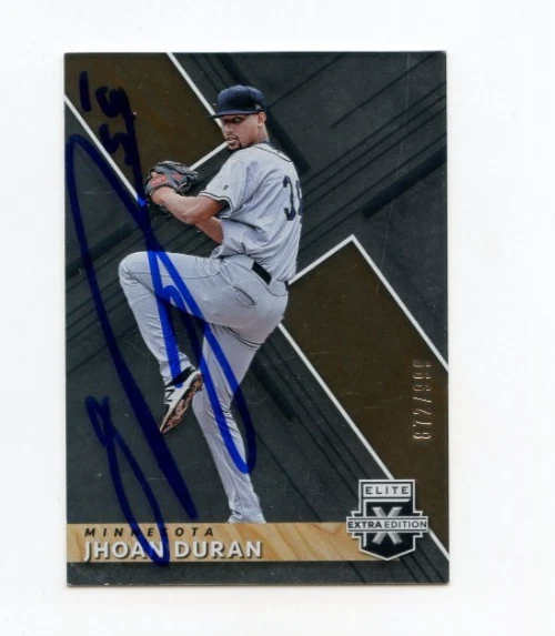 JHOAN DURAN SIGNED 2019 PANINI ELITE BASEBALL CARD AUTO