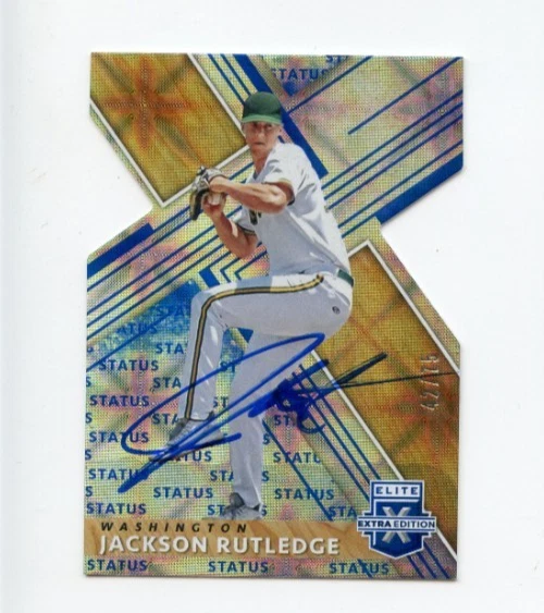 JACKSON RUTLEDGE SIGNED 2019 PANINI ELITE BASEBALL CARD AUTO