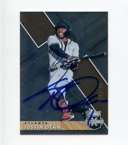 JUSTIN DEAN SIGNED 2019 PANINI ELITE BASEBALL CARD AUTO