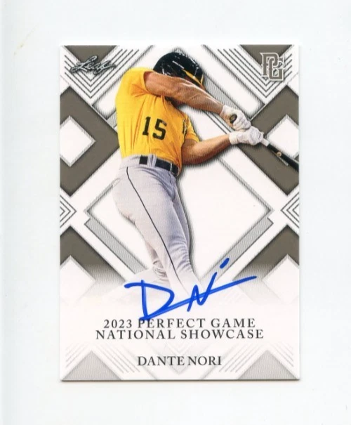 DANTE NORI SIGNED 2023 LEAF PERFECT GAME BASEBALL CARD AUTO