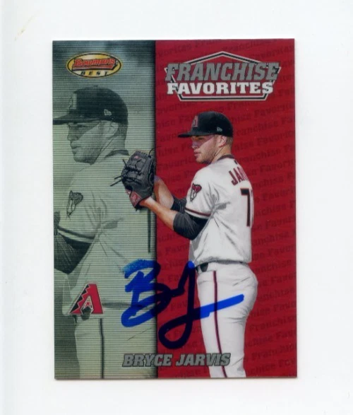 BRYCE JARVIS SIGNED 2020 BOWMAN'S BEST FRANCHISE FAVORITES BASEBALL CARD AUTO