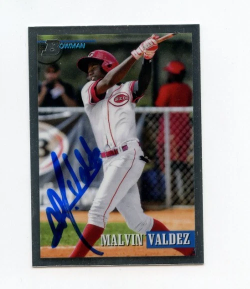 MALVIN VALDEZ SIGNED 2021 BOWMAN HERITAGE BASEBALL CARD AUTO