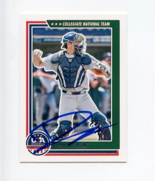 DANIEL SUSAC SIGNED 2022 USA BASEBALL STARS & STRIPES CARD AUTO